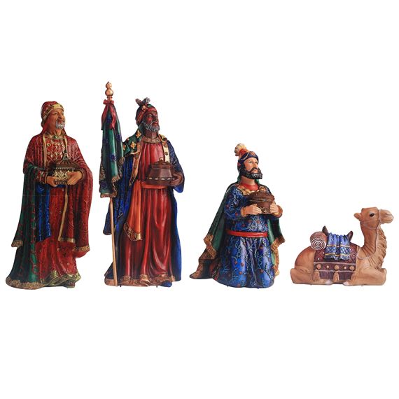 OUTDOOR REAL LIFE NATIVITY - KINGS AND CAMEL (4-PIECE SET)