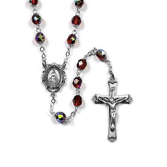 RUBY BIRTHSTONE ROSARY - JULY