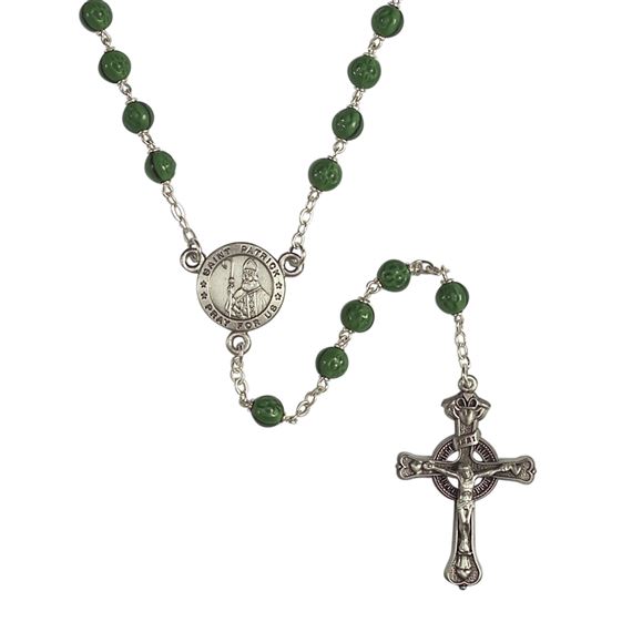ST. PATRICK ROSARY WITH PEWTER CRUCIFIX