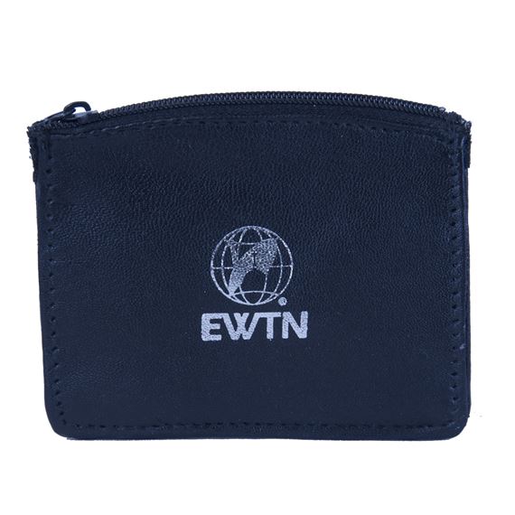 EWTN SHEEPSKIN ROSARY POUCH - BLACK