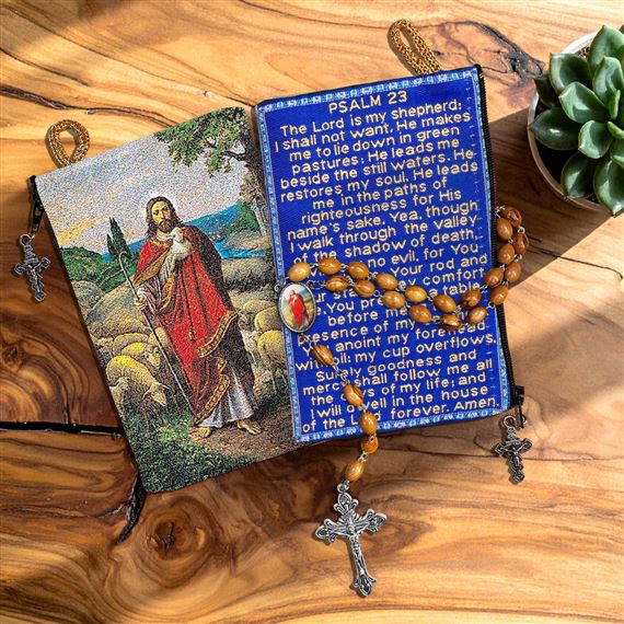 JESUS THE GOOD SHEPHERD ROSARY AND POUCH