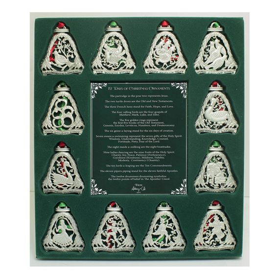 THE 12 DAYS OF CHRISTMAS ORNAMENT SET