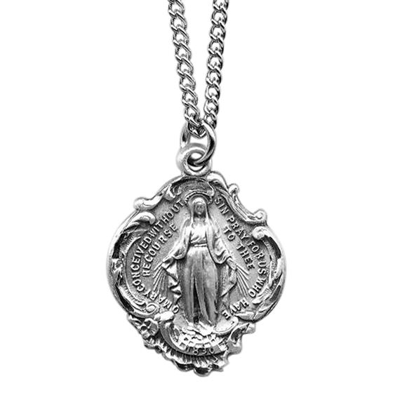 MIRACULOUS MEDAL WITH HAIL MARY PRAYER