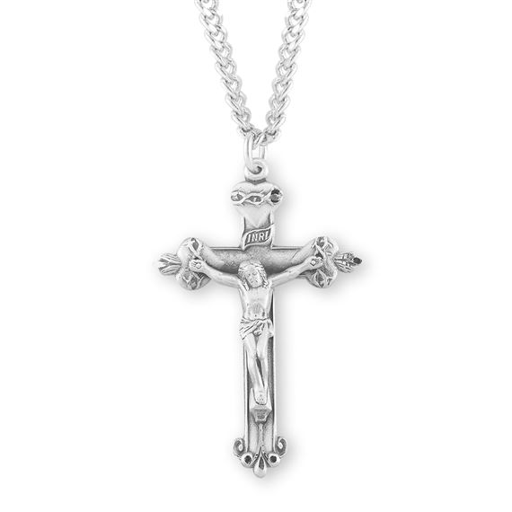 Sterling Sacred Heart Crucifix with 24&quot; Chain