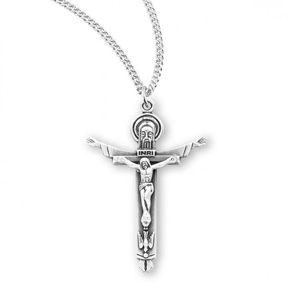 STERLING SILVER TRINITY CRUCIFIX