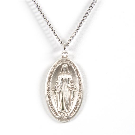 MIRACULOUS MEDAL WITH ELEGANT SCRIPT