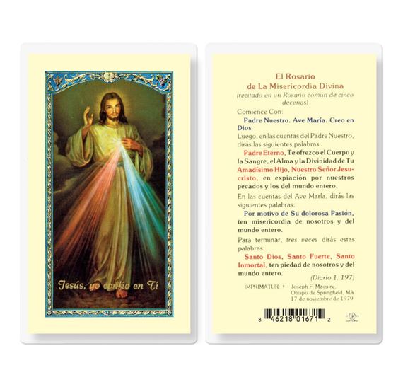 SPANISH HOLY CARD - DIVINA MISERICORDIA
