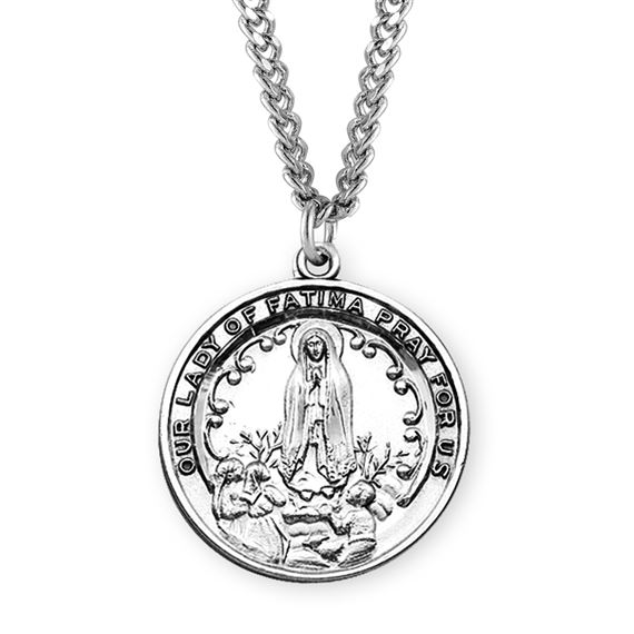 OUR LADY OF FATIMA STERLING SILVER MEDAL