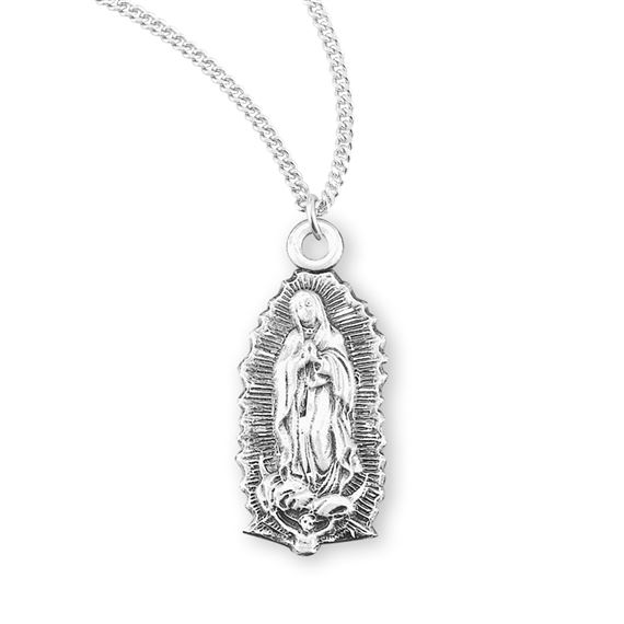 Small O.L. Guadalupe Sterling Medal with 18&quot; Chain