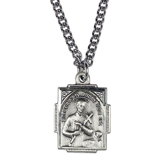 STERLING SILVER ST. GERARD AND OUR LADY OF PERPETUAL HELP  DUAL MEDAL
