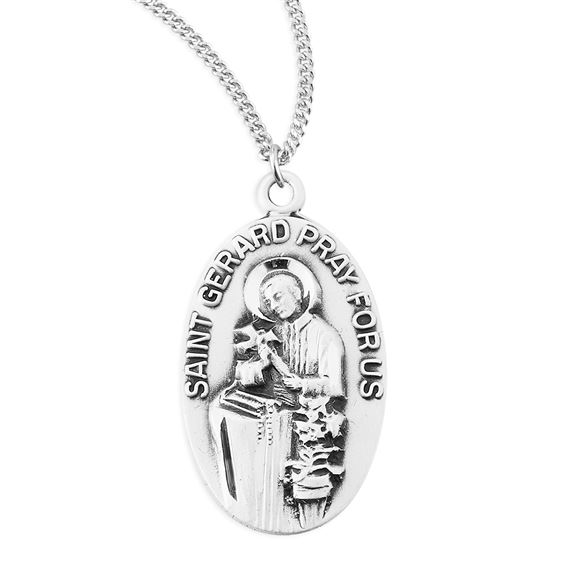 St. Gerard Sterling Pendant with 20&quot; Chain