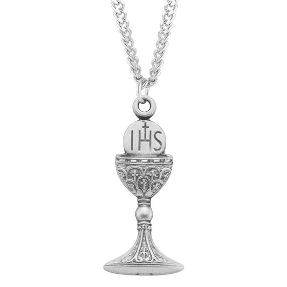 HOLY EUCHARIST STERLING SILVER MEDAL