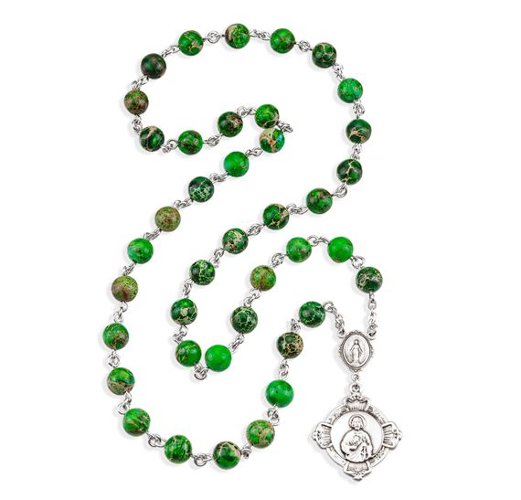 STERLING SILVER ST. JUDE CHAPLET WITH MIRACULOUS MEDAL CENTER