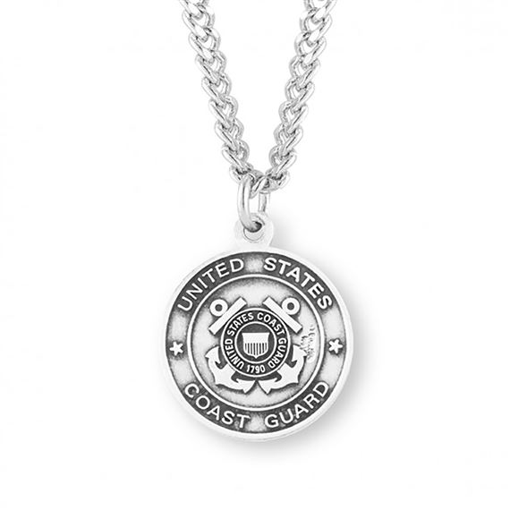 ST. MICHAEL / COAST GUARD STERLING SILVER MEDAL