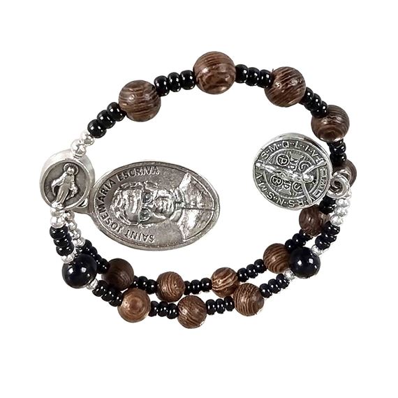 ST. JOSEMARIA ESCRIVA (OPUS DEI) ROSARY WRAP BRACELET