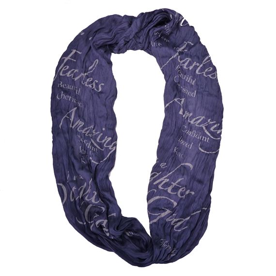 I AM A DAUGHTER OF GOD INFINITY SCARF MANTILLA