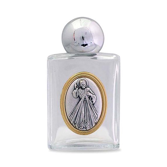 DIVINE MERCY HOLY WATER BOTTLE (GLASS)