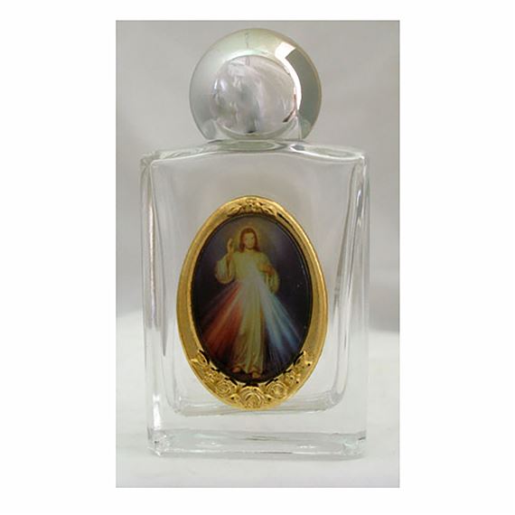 DIVINE MERCY HOLY WATER BOTTLE (GLASS)