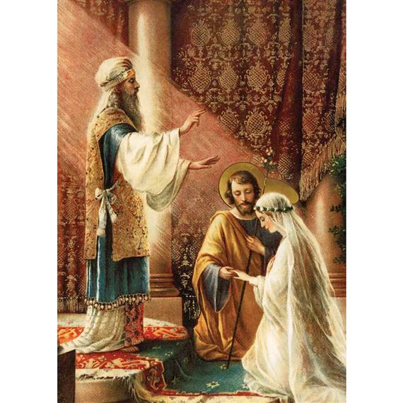 MARRIAGE OF ST JOSEPH & MARY - GREETING CARD