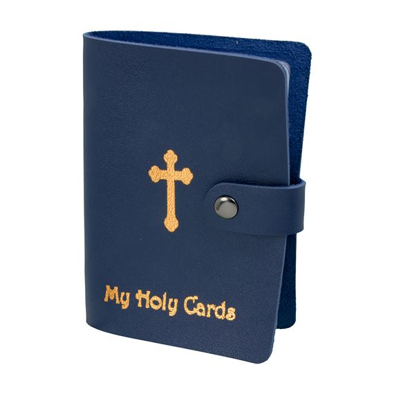 HOLY CARD COLLECTION BOOK - NAVY BLUE