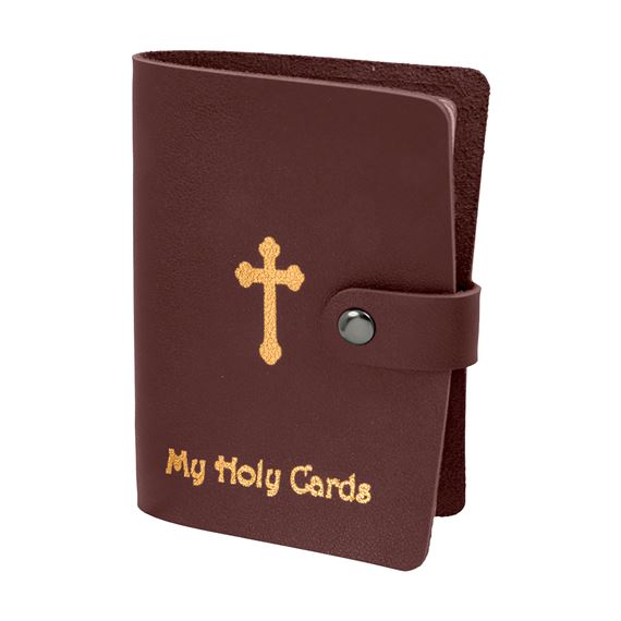 HOLY CARD COLLECTION BOOK - MAROON