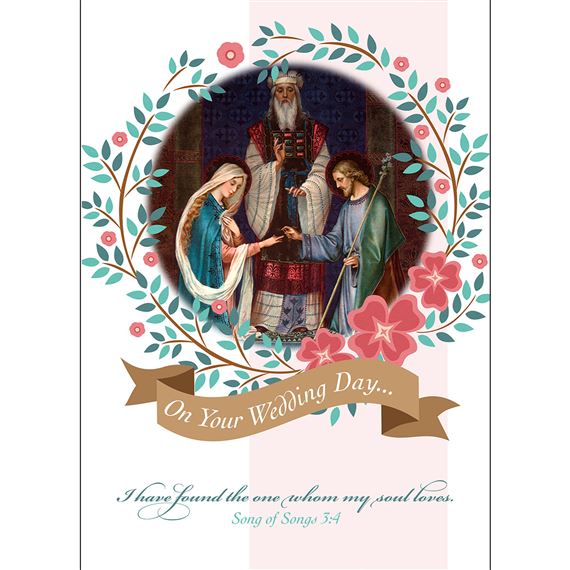 MARRIAGE OF ST JOSEPH & MARY WEDDING CARD