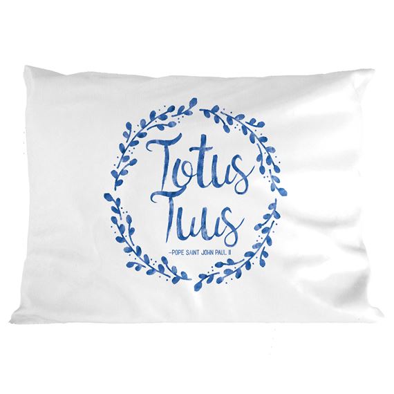 TOTUS TUUS QUOTE PILLOWCASE