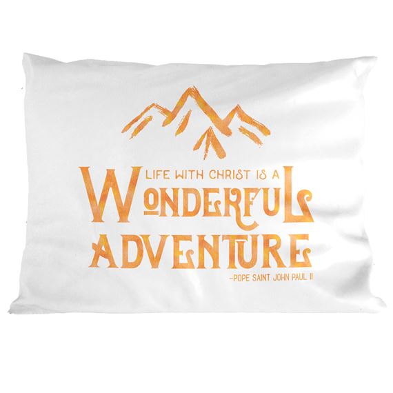 WONDERFUL ADVENTURE QUOTE PILLOWCASE