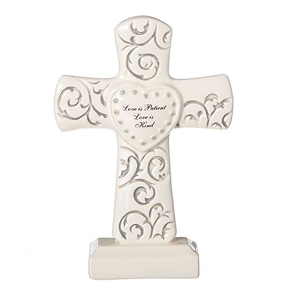 LOVE IS PATIENT STANDING CROSS / CAKE TOPPER