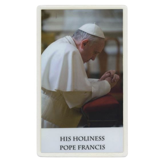 LAMINATED HOLY CARD - POPE FRANCIS