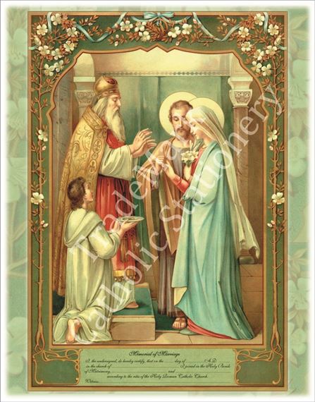 MATRIMONY CERTIFICATE - MEMORIAL OF MARRIAGE