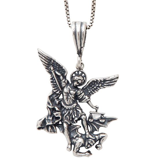 ST. MICHAEL PENDANT WITH STERLING CHAIN EWTN Religious Catalogue