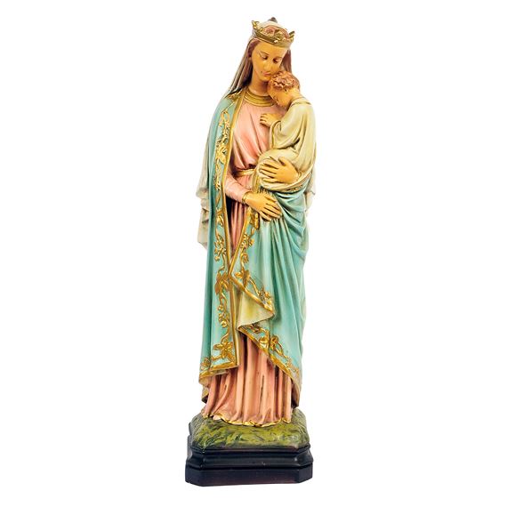 OUR LADY SEAT OF WISDOM STATUE (ANTIQUE FINISH) - 16 1/2"