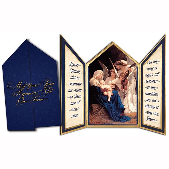 SONG OF THE ANGELS TRIFOLD CHRISTMAS CARDS (SET OF 12)