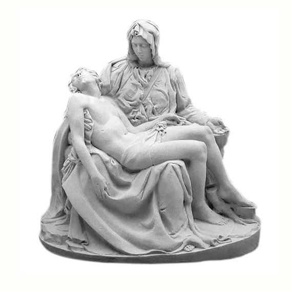 PIETA OUTDOOR STATUE - 22" GRAY