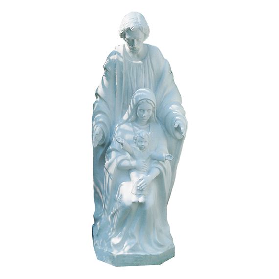 HOLY FAMILY OUTDOOR STATUE - 24" GRAY