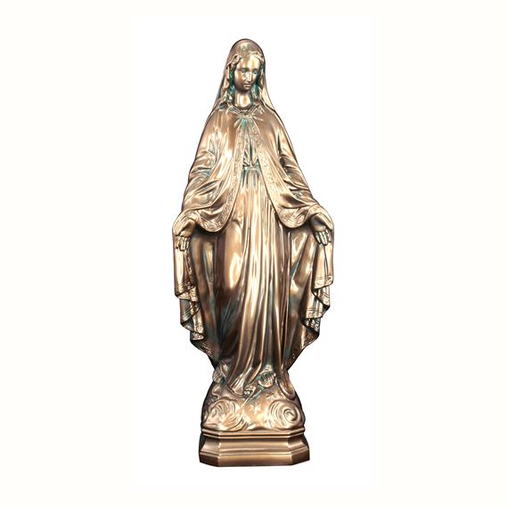 OUR LADY OF GRACE OUTDOOR STATUE - 24" BRONZE