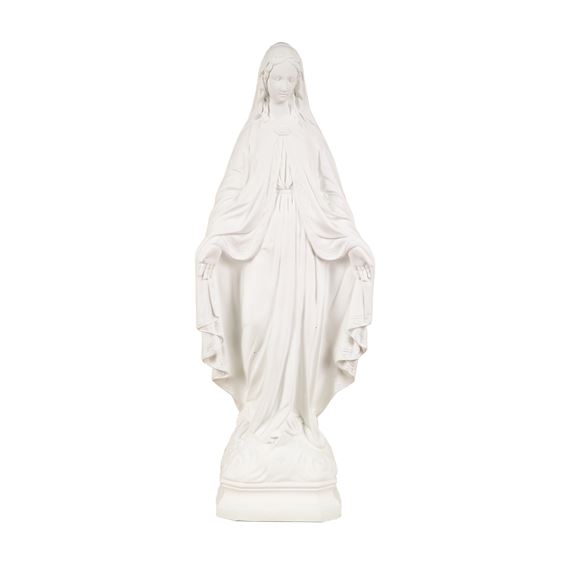 OUR LADY OF GRACE OUTDOOR STATUE - 24" WHITE