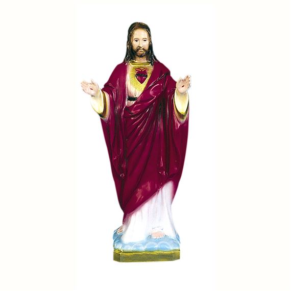 SACRED HEART OF JESUS OUTDOOR STATUE - 24" COLOR