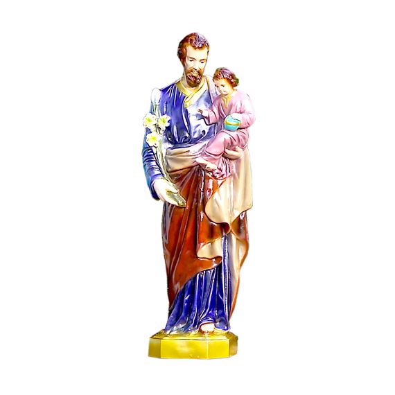 ST. JOSEPH AND CHILD OUTDOOR STATUE - 24" COLOR