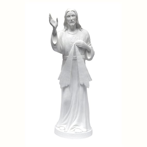 DIVINE MERCY OUTDOOR STATUE - 24" WHITE
