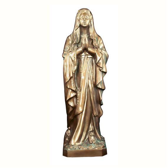 OUR LADY OF LOURDES OUTDOOR STATUE - 24" BRONZE