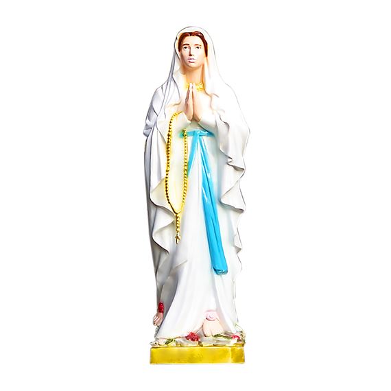 OUR LADY OF LOURDES OUTDOOR STATUE - 24" COLOR