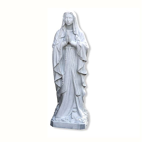 OUR LADY OF LOURDES OUTDOOR STATUE - 24" GRAY