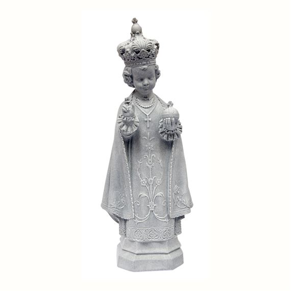 INFANT OF PRAGUE OUTDOOR STATUE - 24" GRAY