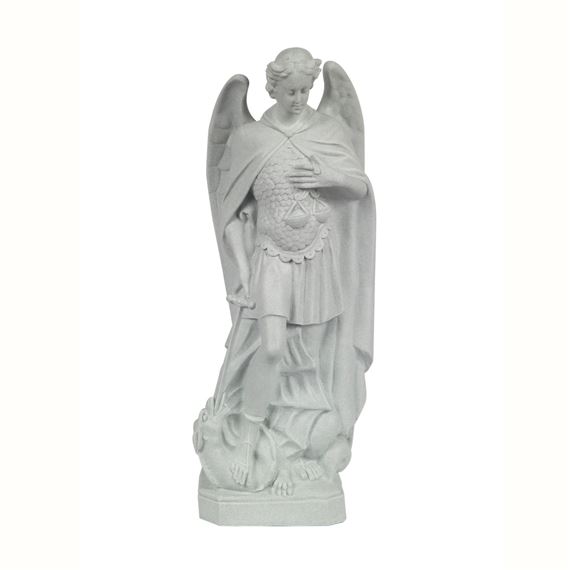 ST. MICHAEL OUTDOOR STATUE - 24" GRAY