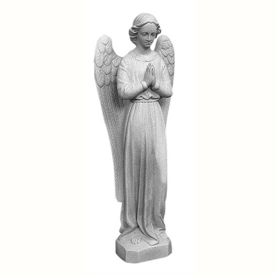 STANDING ANGEL OUTDOOR STATUE - 24" GRAY