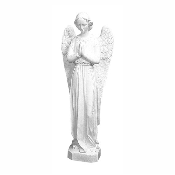 STANDING ANGEL OUTDOOR STATUE - 24" WHITE