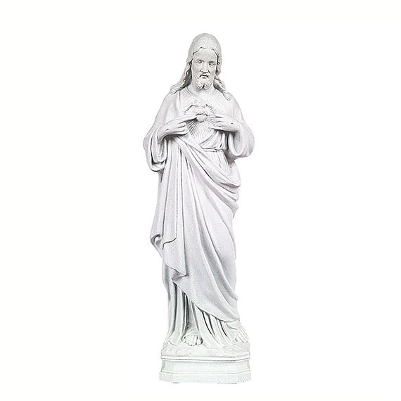 SACRED HEART OUTDOOR STATUE - 24" WHITE