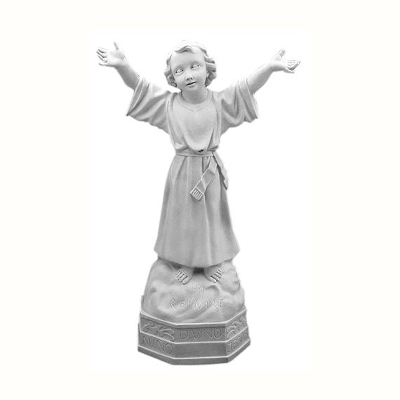 DIVINO NIÑO OUTDOOR STATUE - 32" GRAY